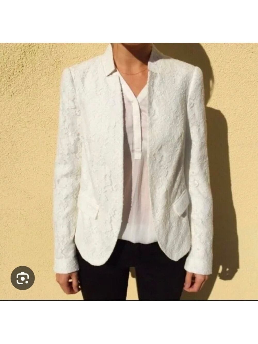 Zara Ivory Lace Women's Blazer